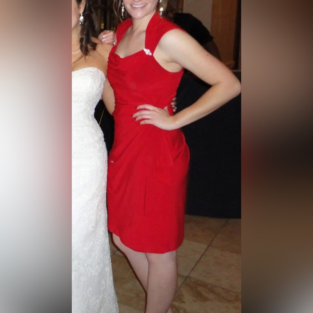 Red formal dress for homecoming prom wedding guest